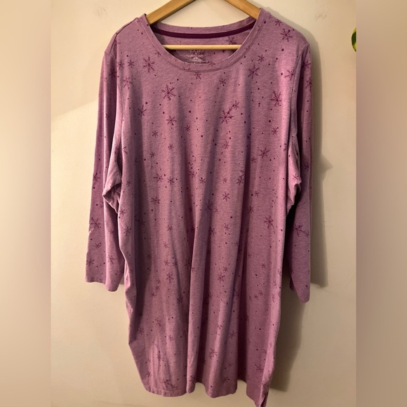 Voglo Snowflake Sleep Shirt / Nightgown 3X - Picture 1 of 4